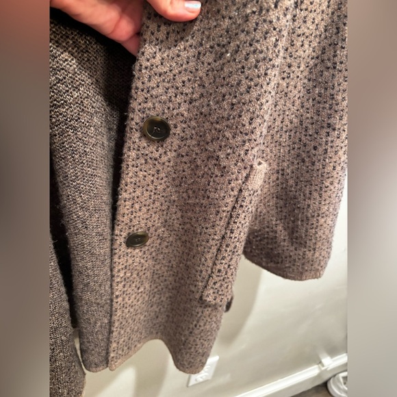 Madewell Brown patterned coat cardigan wool blend warm winter fall cabin core - Picture 8 of 16